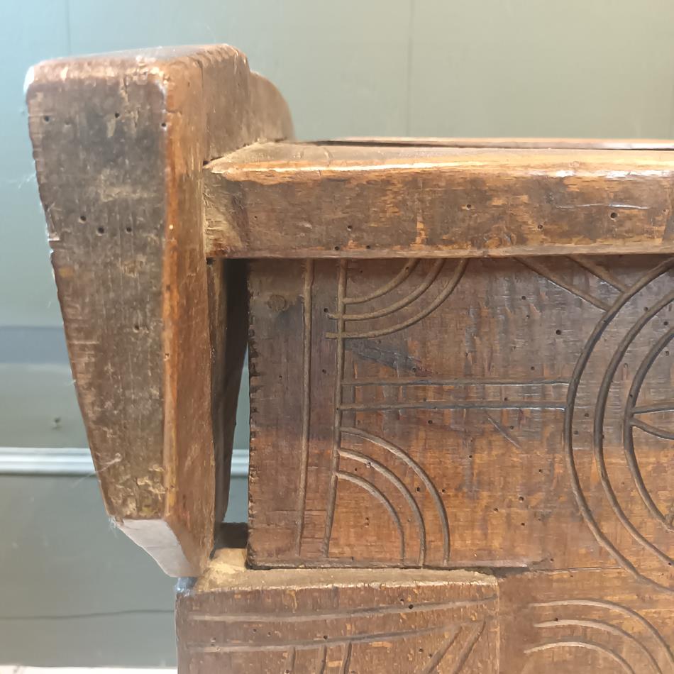 Scandinavian Carved Beechwood Coffer