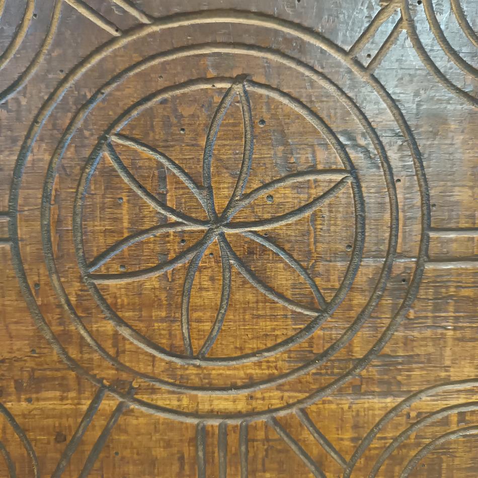 Scandinavian Carved Beechwood Coffer