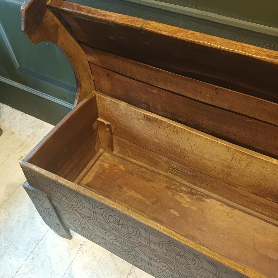 Scandinavian Carved Beechwood Coffer