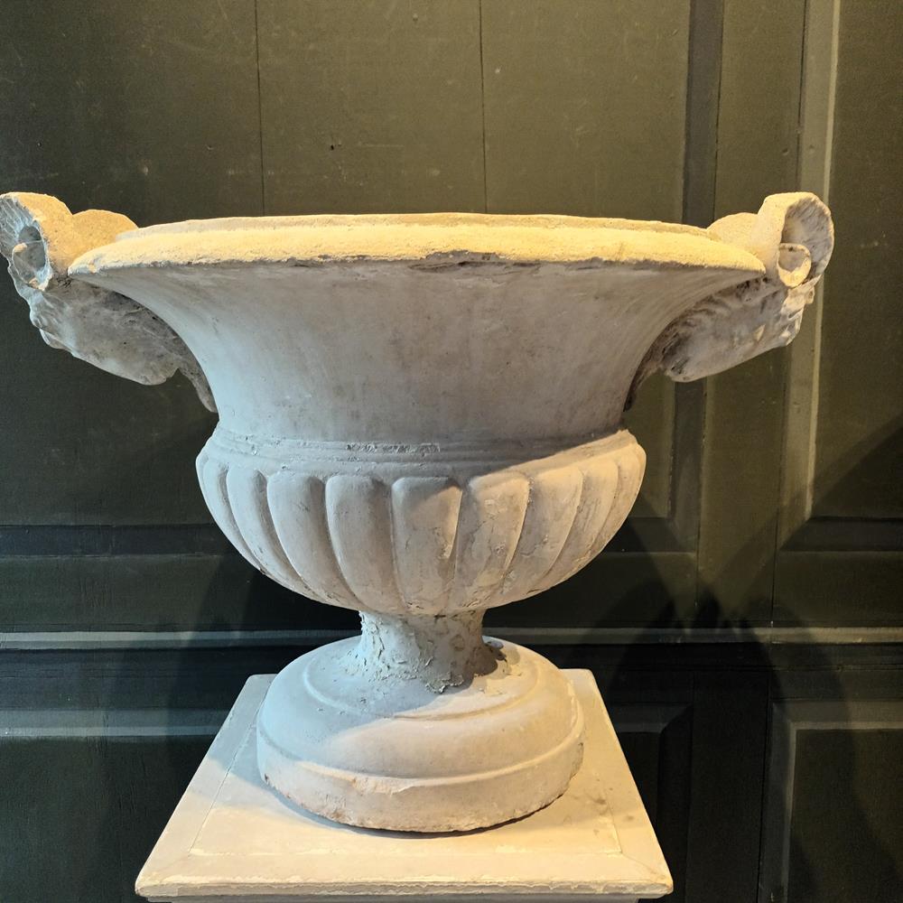 A Pair Of 19th Century Limestone Urns