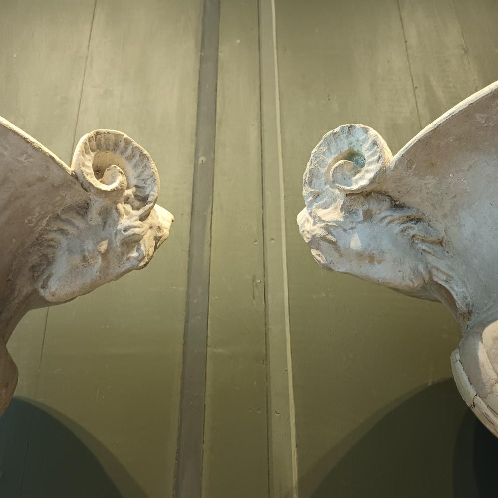 A Pair Of 19th Century Limestone Urns