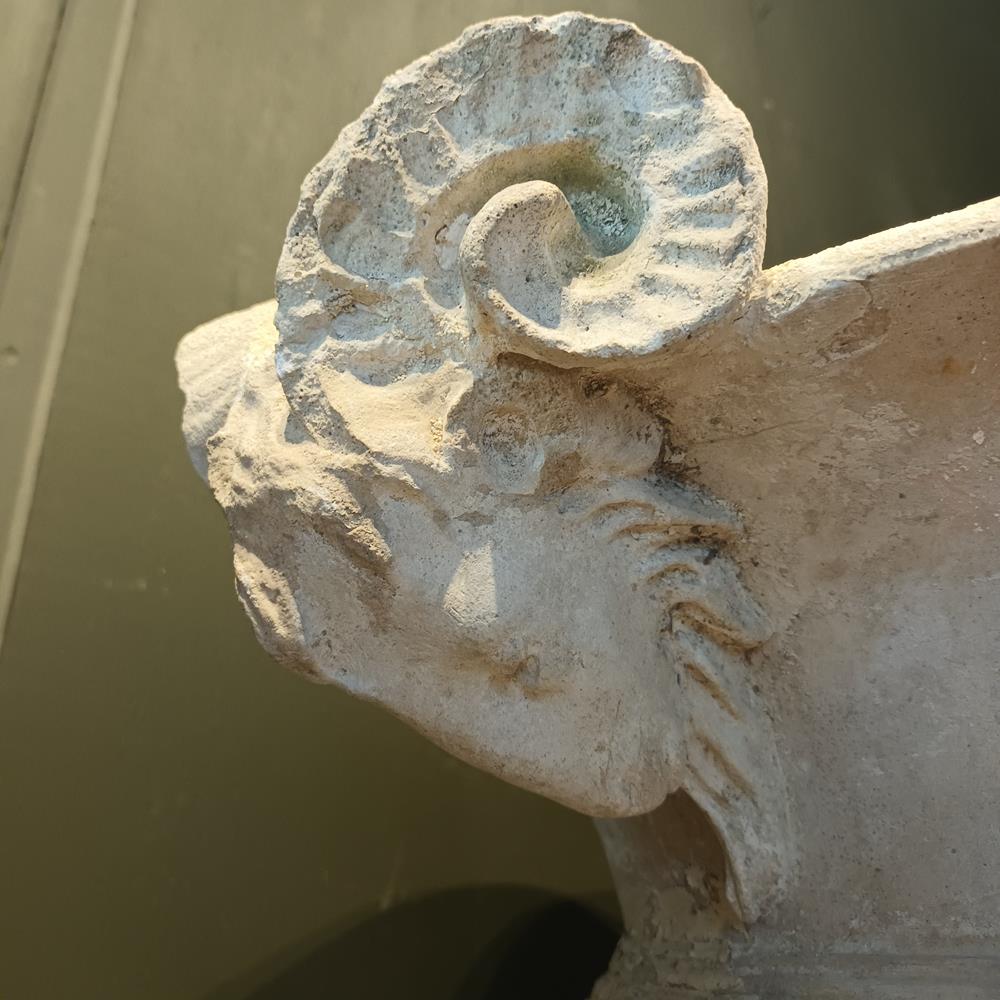 A Pair Of 19th Century Limestone Urns