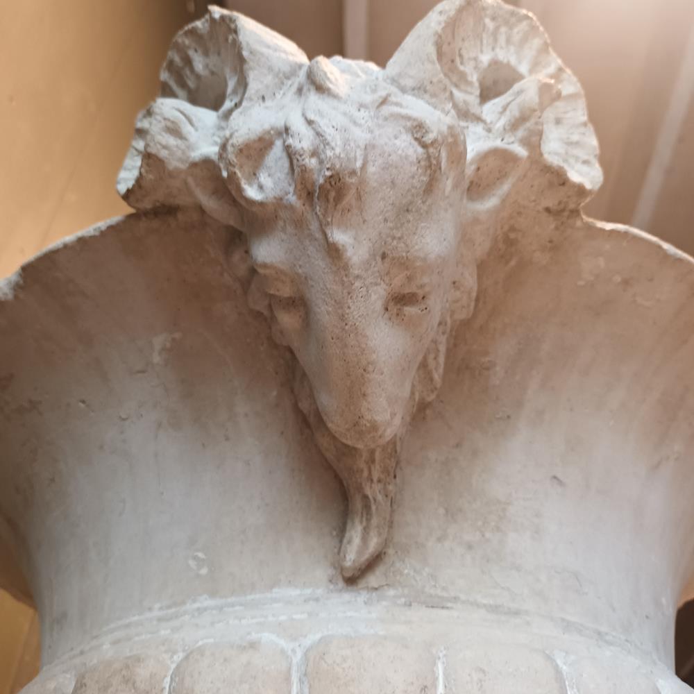 A Pair Of 19th Century Limestone Urns