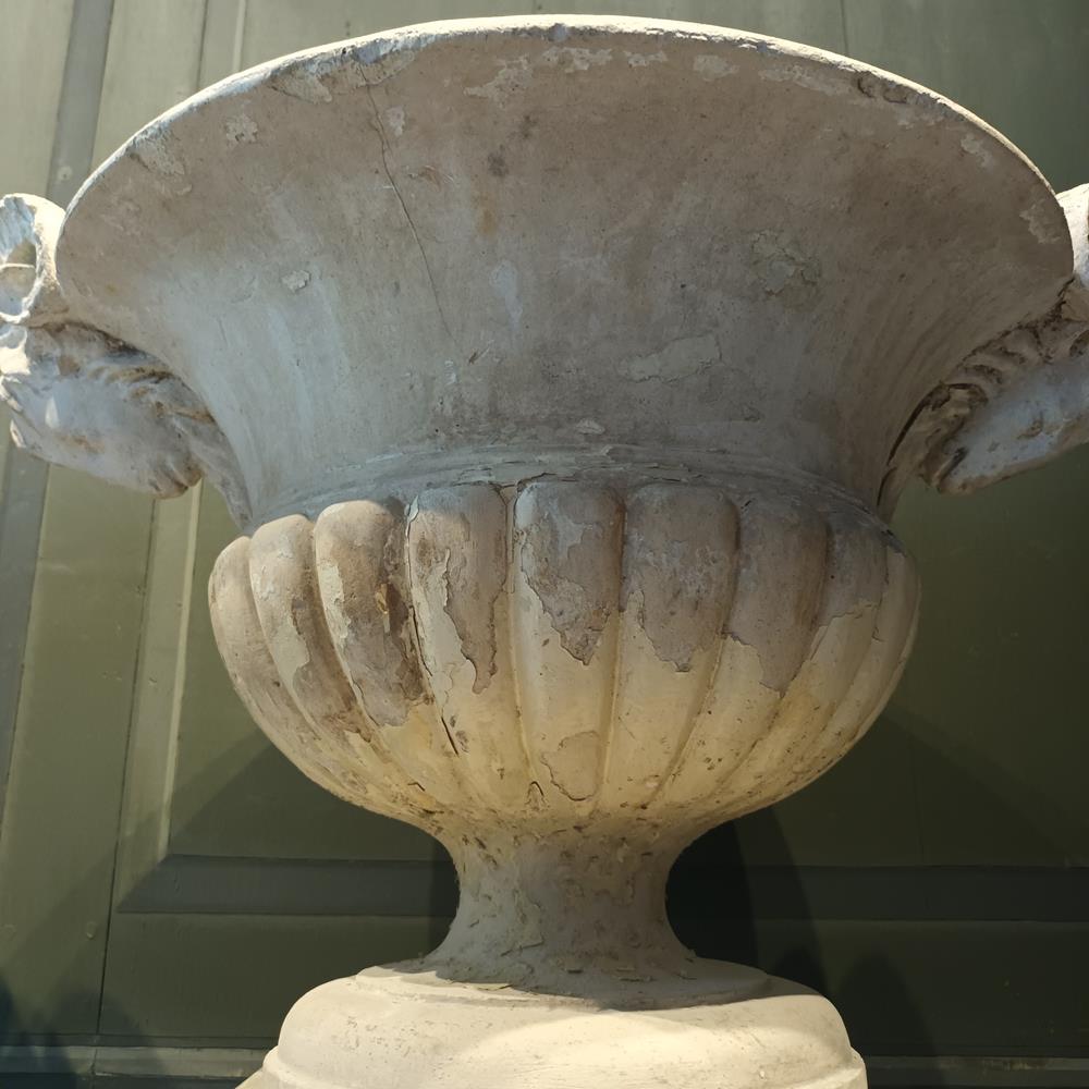 A Pair Of 19th Century Limestone Urns