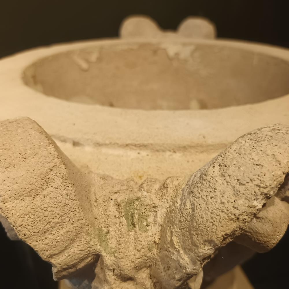 A Pair Of 19th Century Limestone Urns