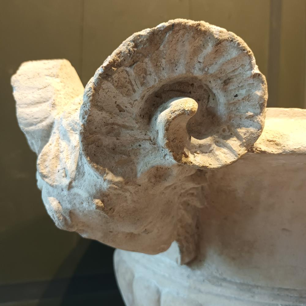 A Pair Of 19th Century Limestone Urns