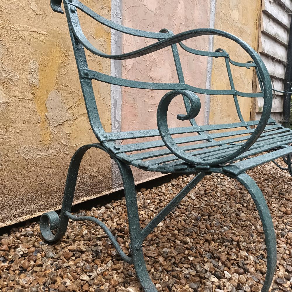 Regency Painted Iron Bench