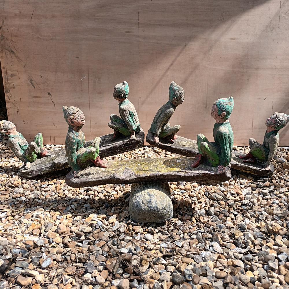 Irish Elf Seesaw Garden Statues