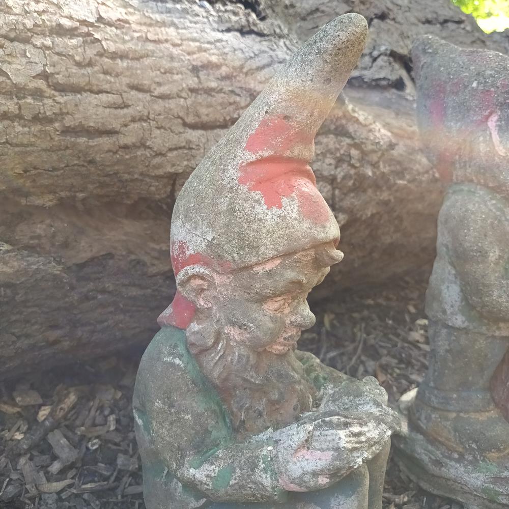 A Set Of Eight Garden Gnomes