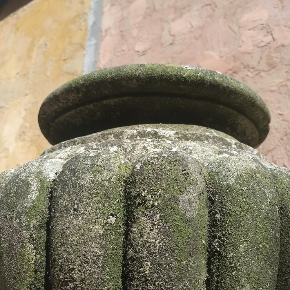 Gadrooned Urn On Plinth