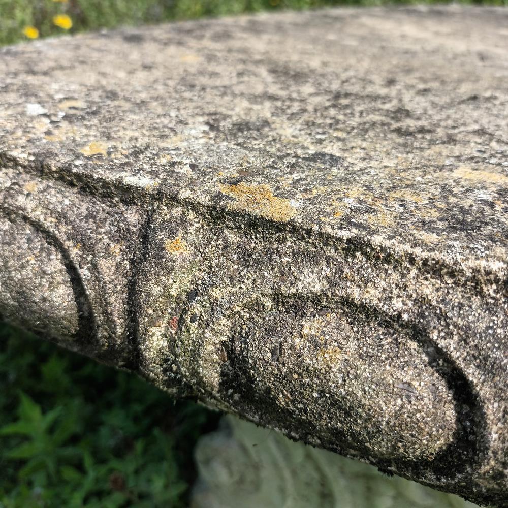 A Pair Of Curved Stone Garden Benches