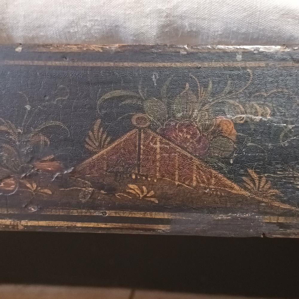 Regency Black Lacquered Window Seat