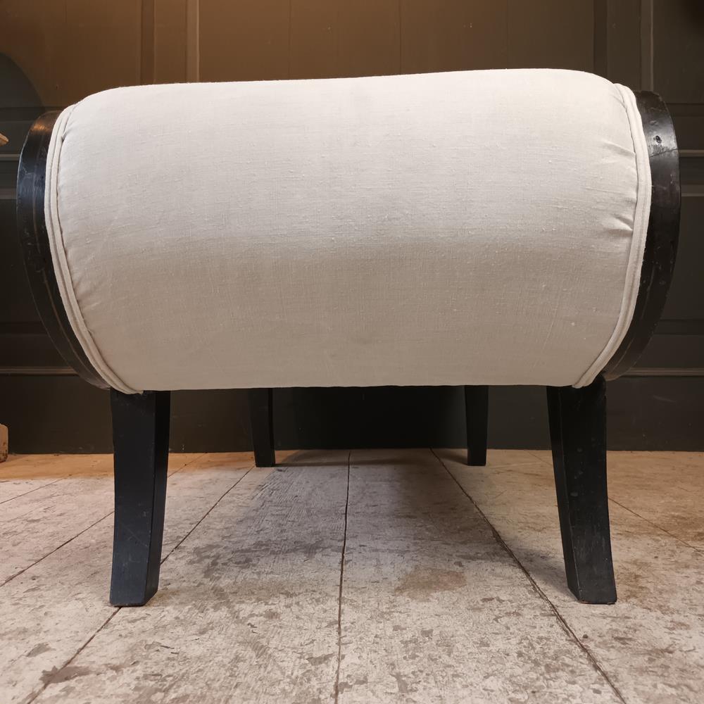 Regency Black Lacquered Window Seat