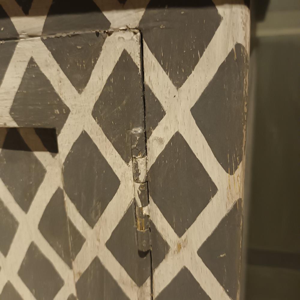 19th Century Painted Continental Bedside Cupboard