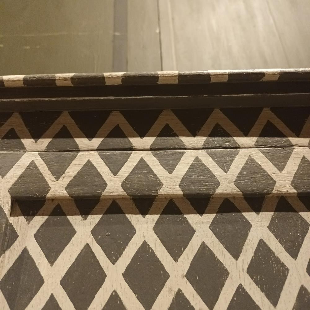 19th Century Painted Continental Bedside Cupboard