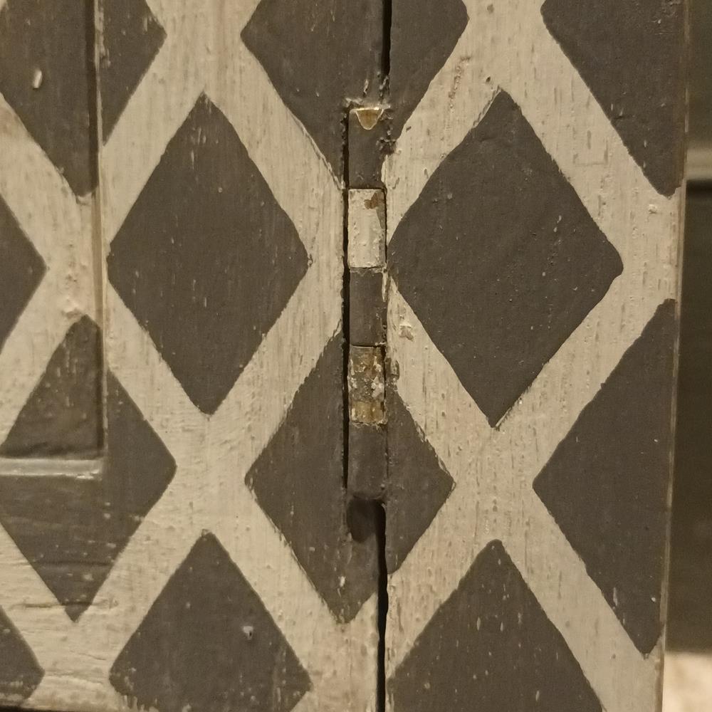 19th Century Painted Continental Bedside Cupboard