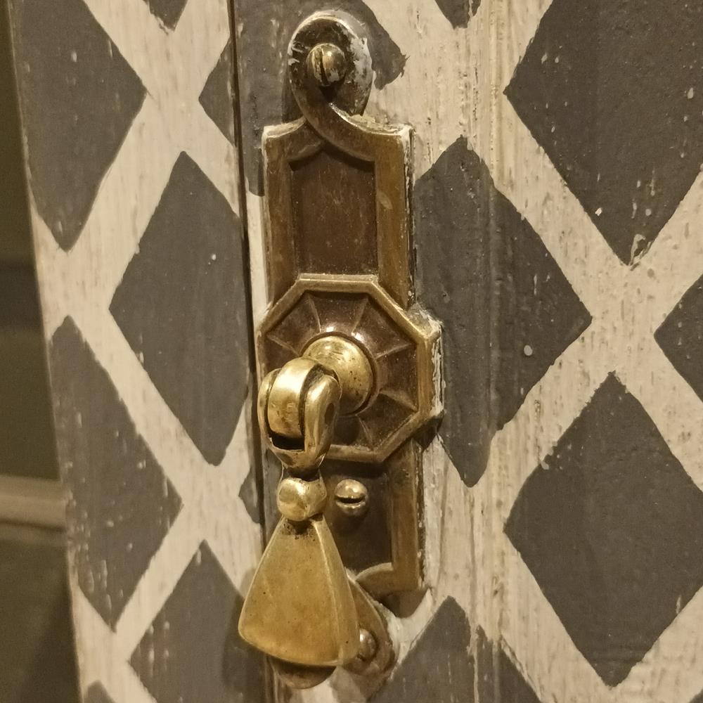 19th Century Painted Continental Bedside Cupboard