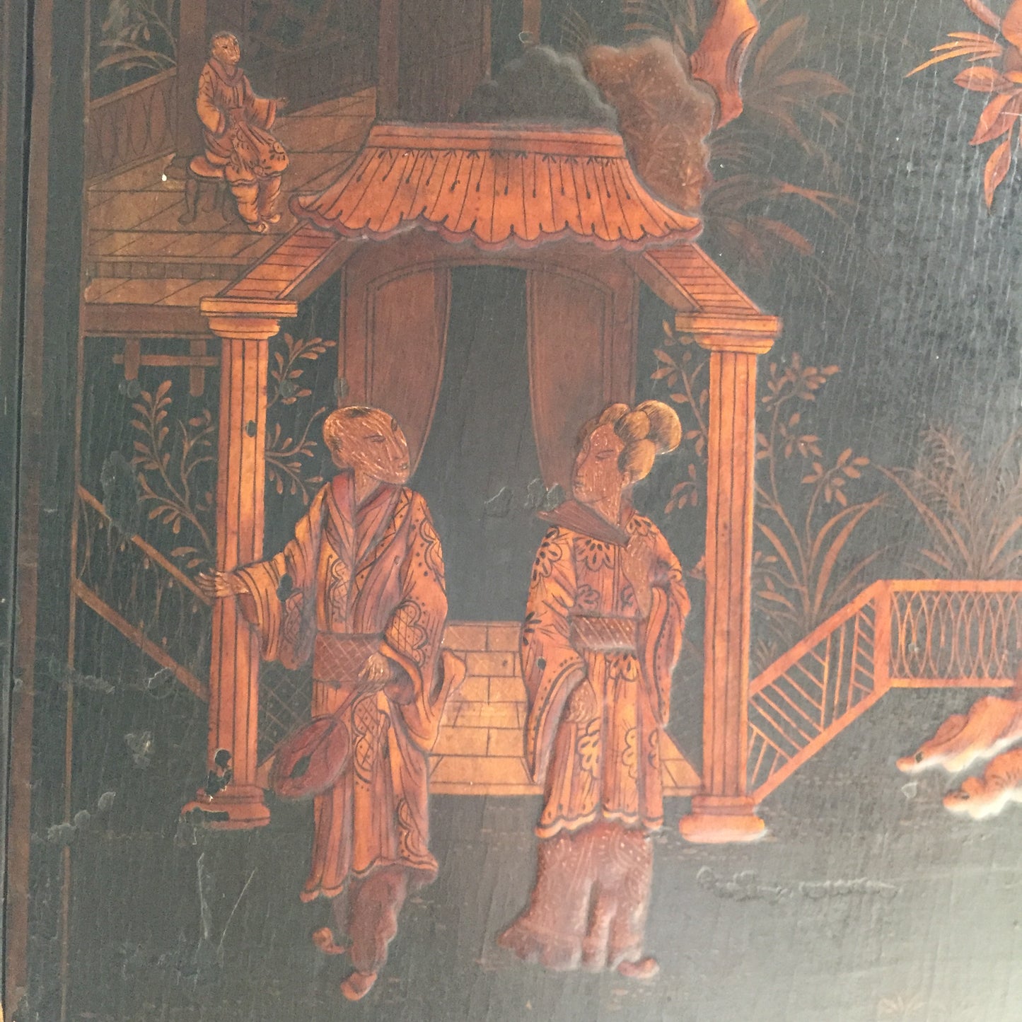 19th Century Chinoiserie Corner Cupboard
