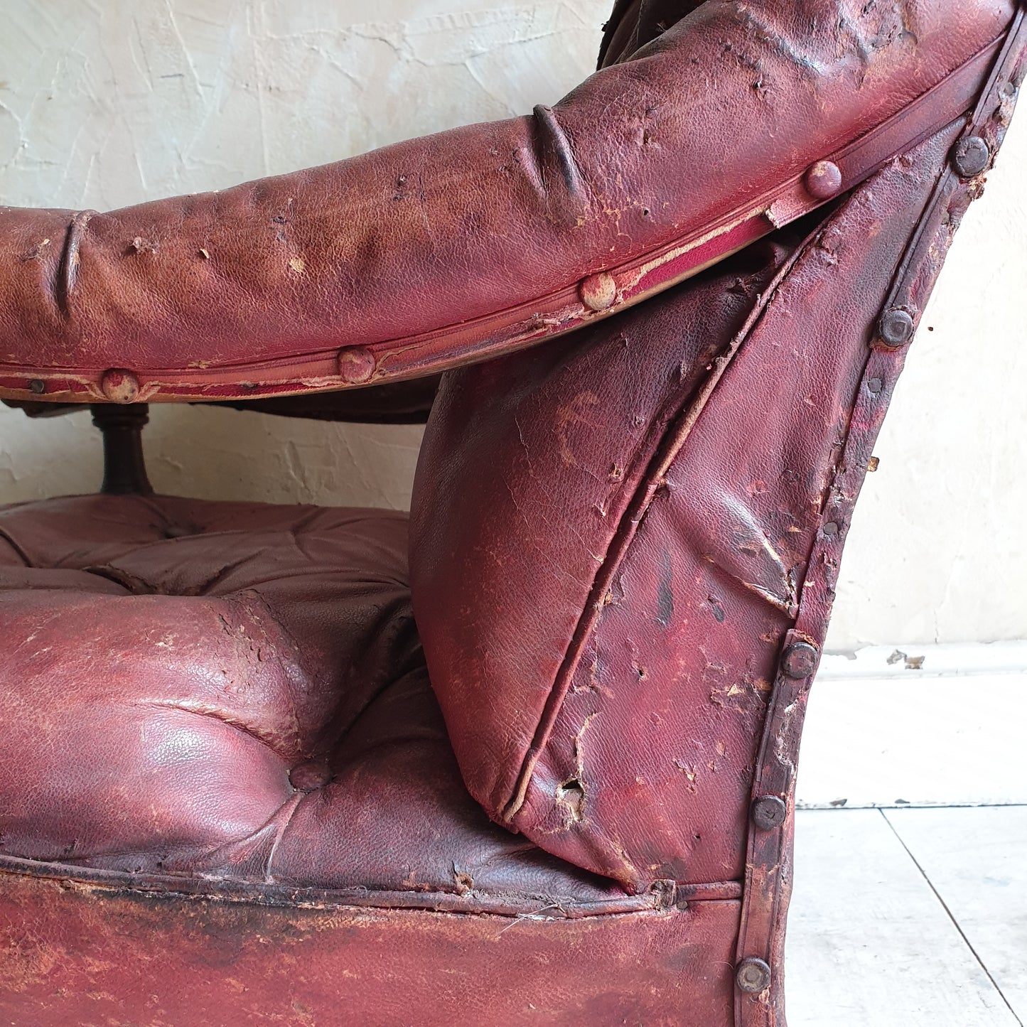 Victorian Leather Library Chair