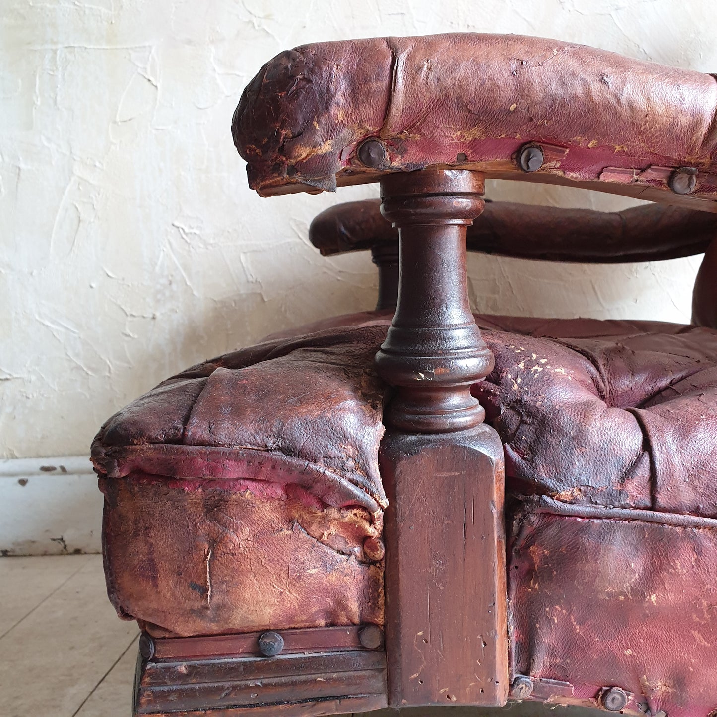 Victorian Leather Library Chair