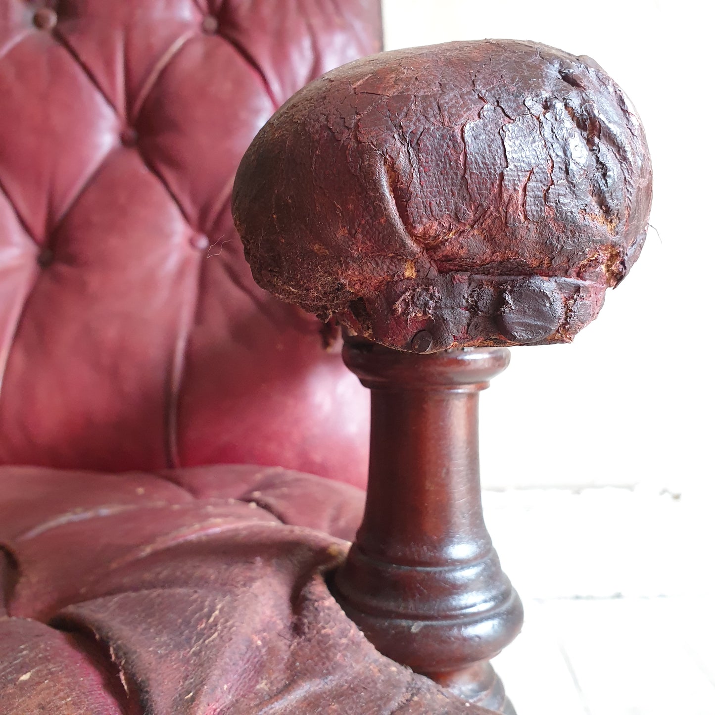 Victorian Leather Library Chair