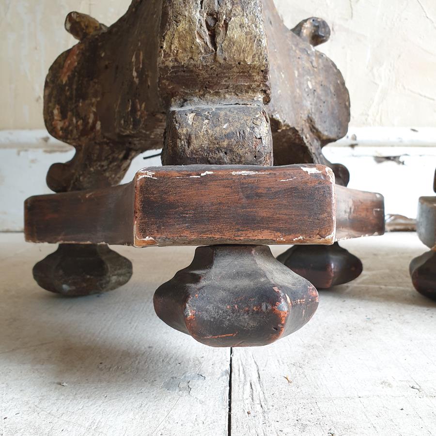 A Pair Of Pricket Candle Holders