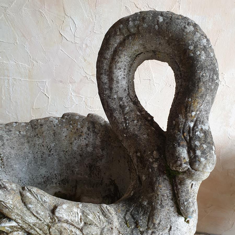 Pair Of Swan Planters