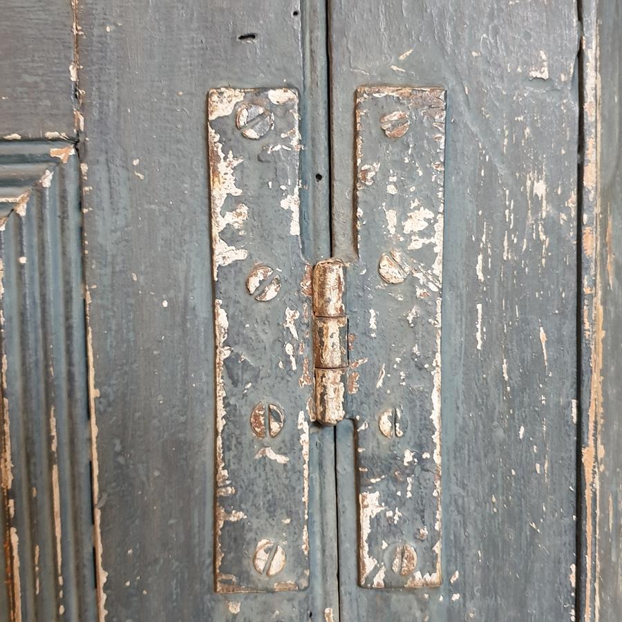 19th Century Painted Pine Corner Cupboard