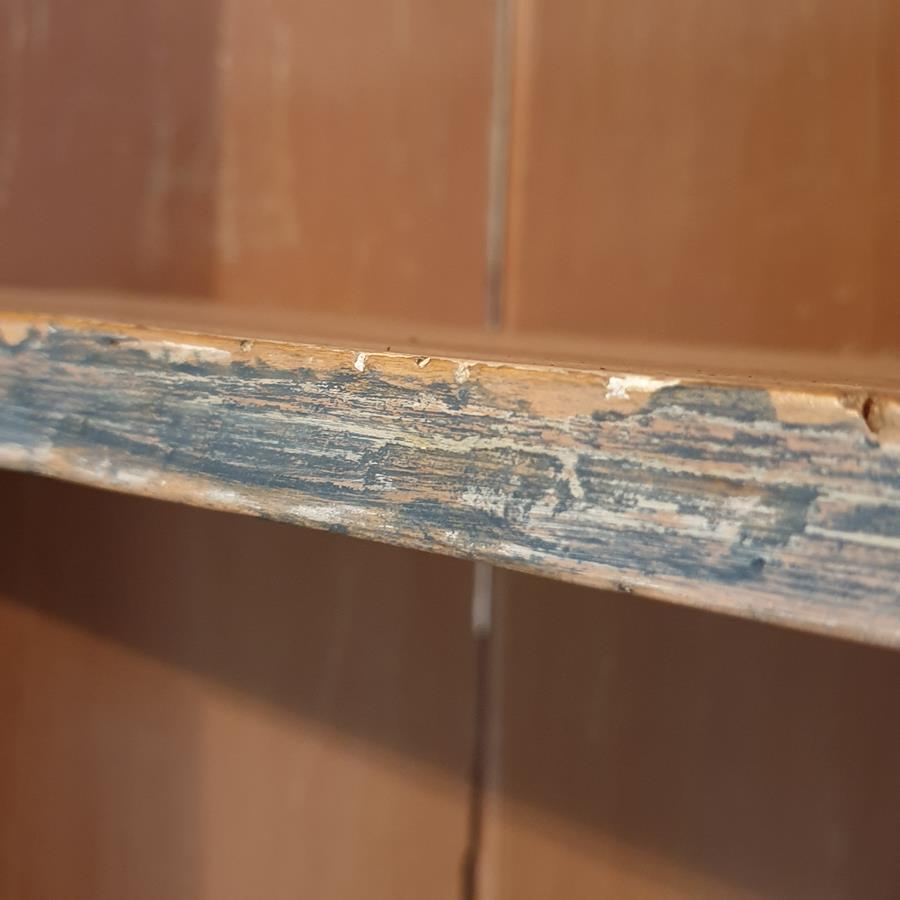 19th Century Painted Pine Corner Cupboard