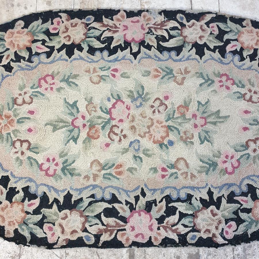 20th Century Oval Rag Rug