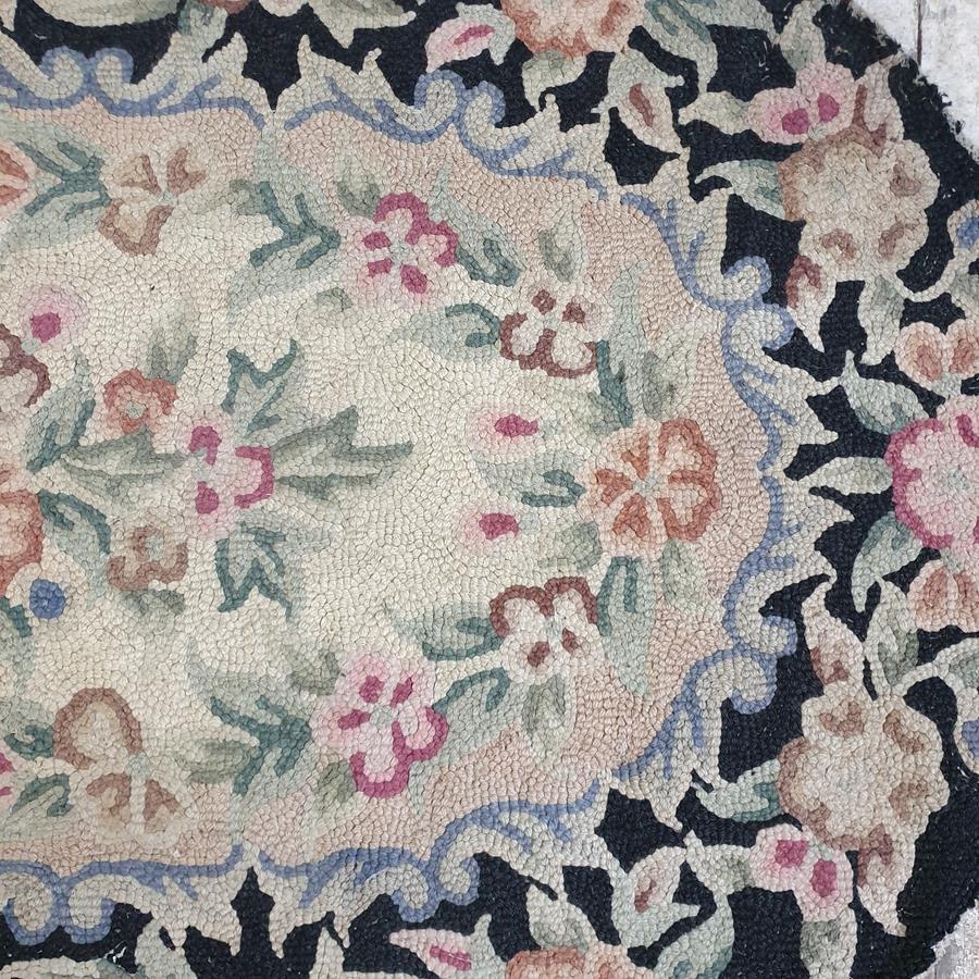 20th Century Oval Rag Rug