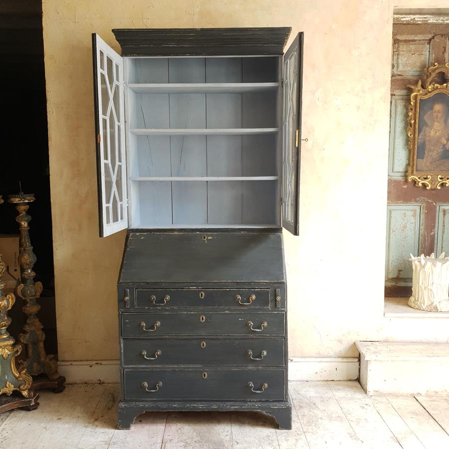 19th Century Glazed Bureau Cabinet