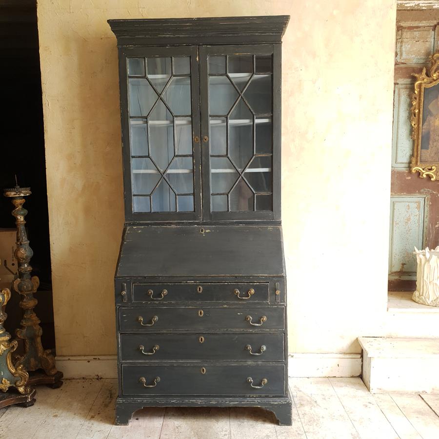 19th Century Glazed Bureau Cabinet