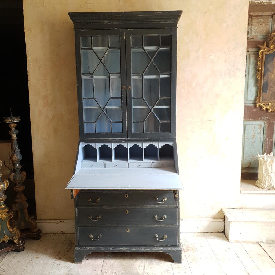 19th Century Glazed Bureau Cabinet
