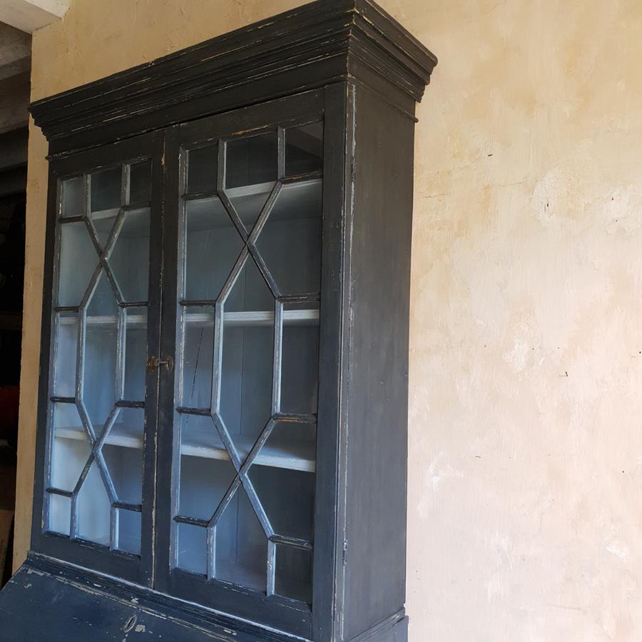 19th Century Glazed Bureau Cabinet