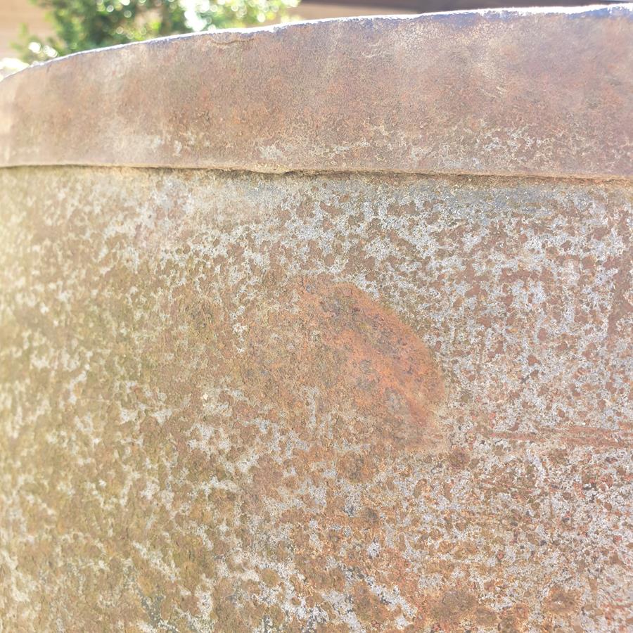 Victorian Iron Barrel Planter