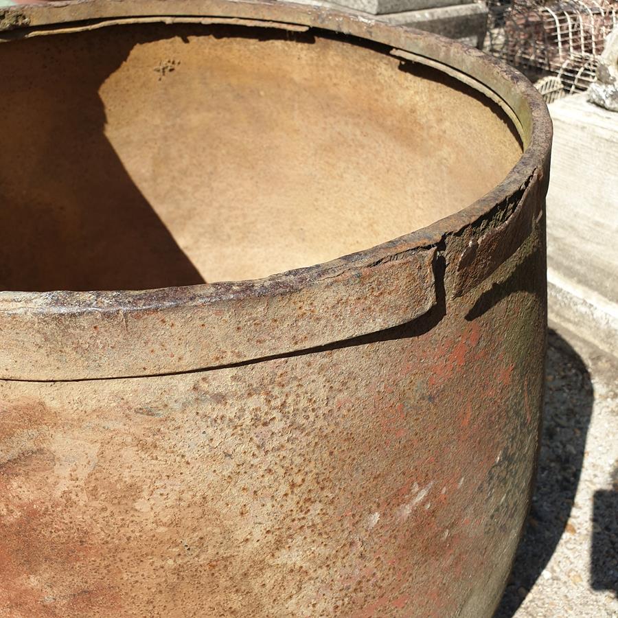Victorian Iron Barrel Planter