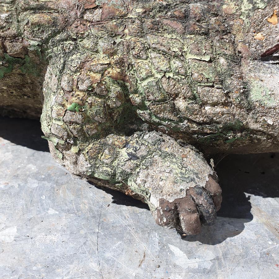 A Painted Crocodile Statue