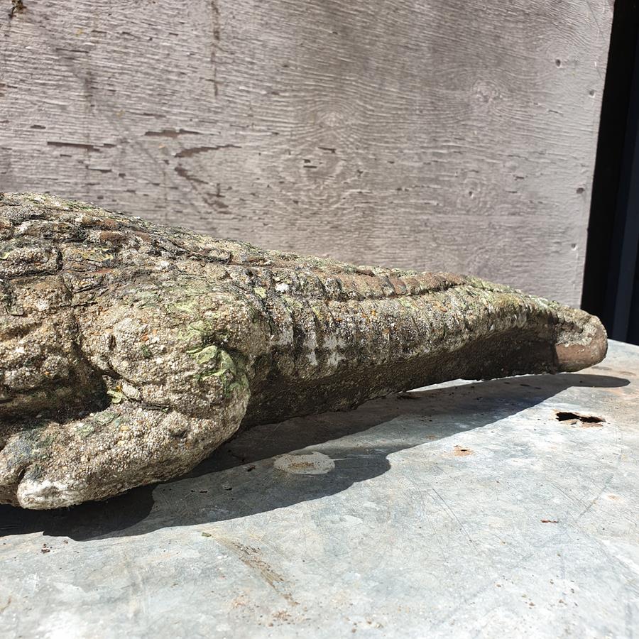 A Painted Crocodile Statue