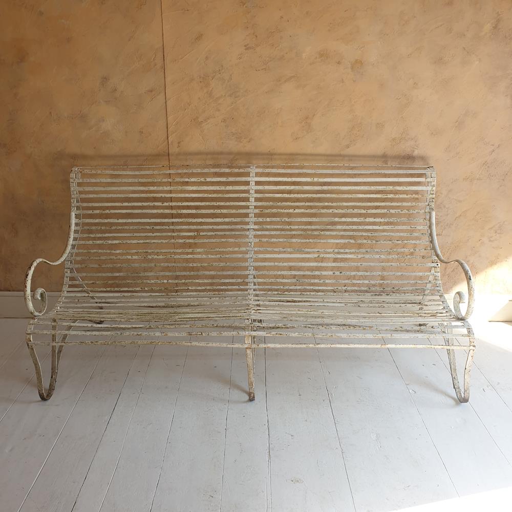 High Back Edwardian Iron Bench