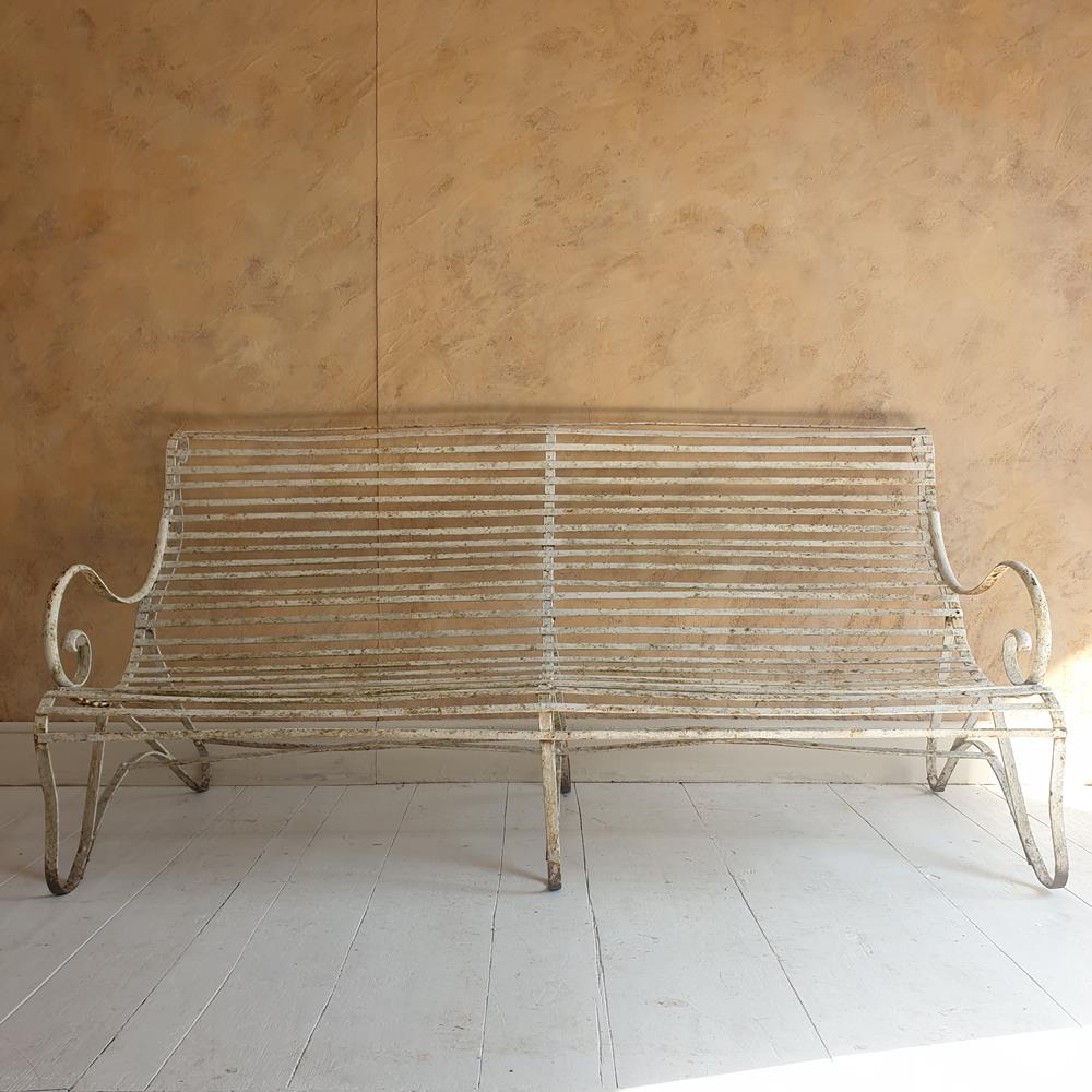 High Back Edwardian Iron Bench