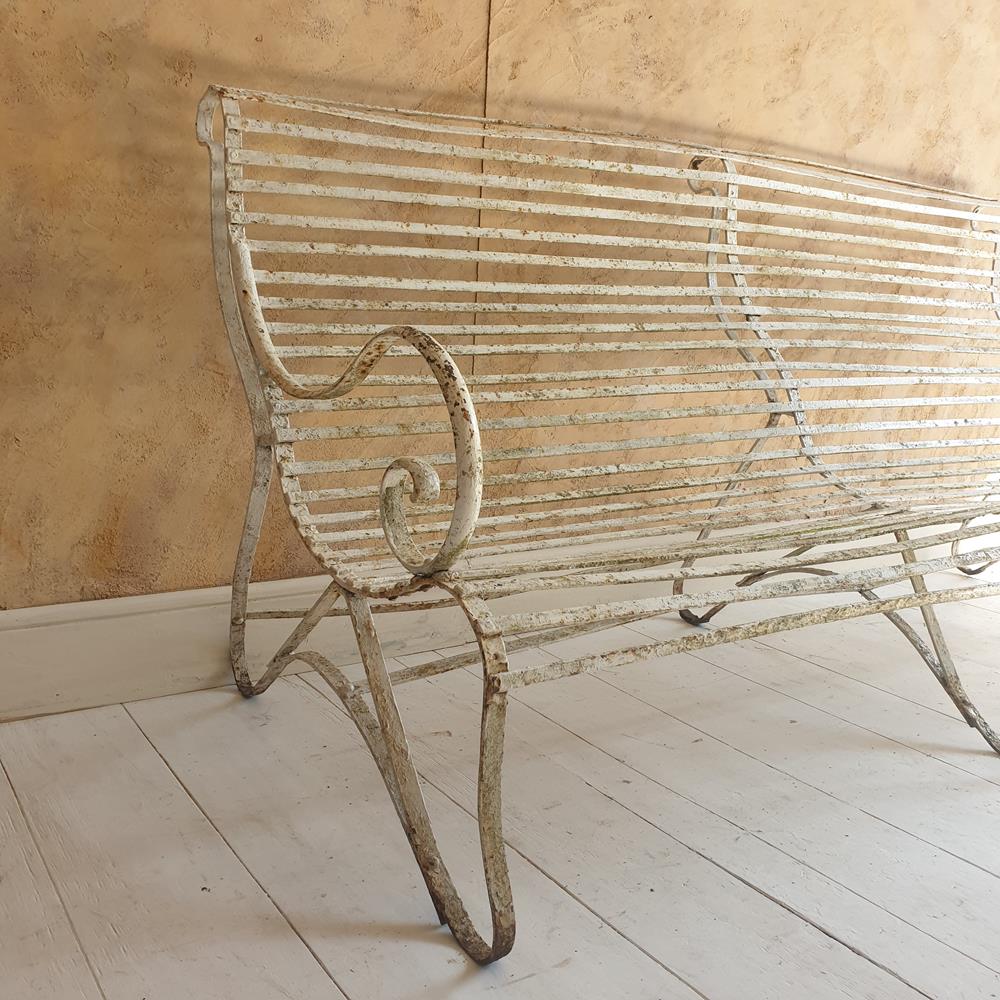 High Back Edwardian Iron Bench