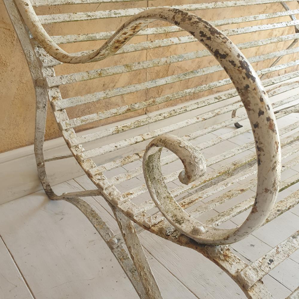 High Back Edwardian Iron Bench