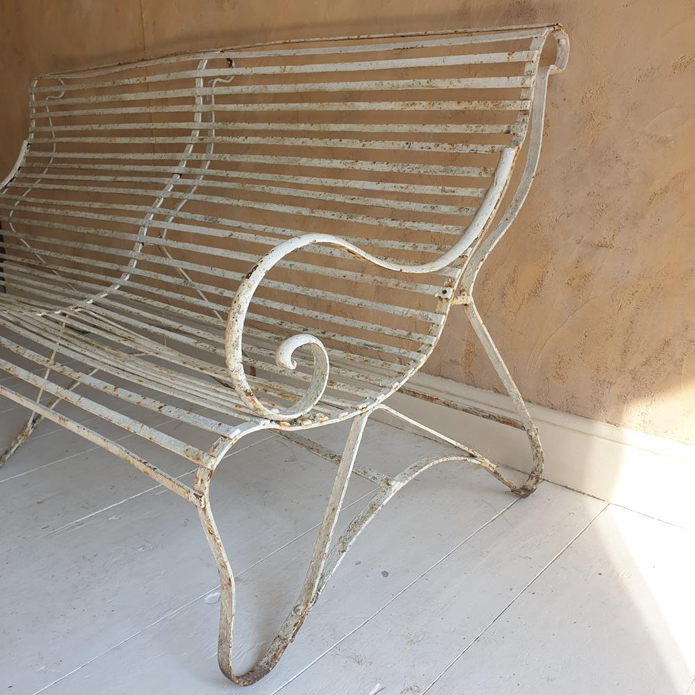 High Back Edwardian Iron Bench