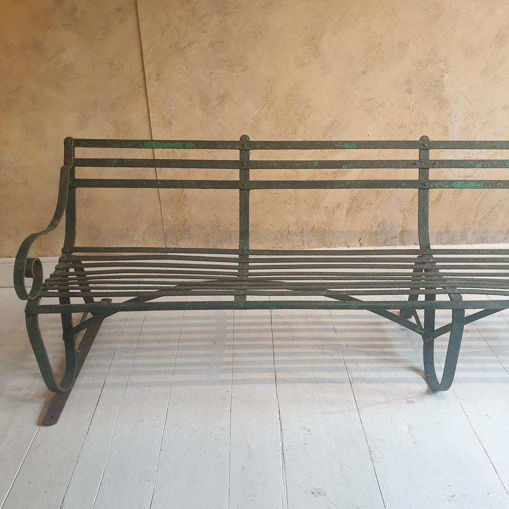 Wrought Iron Scrolled Bench
