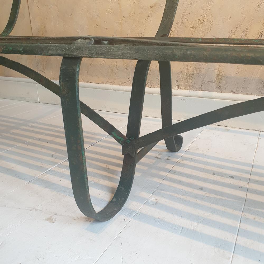 Wrought Iron Scrolled Bench
