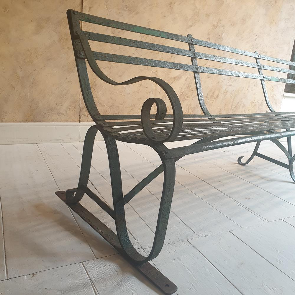 Wrought Iron Scrolled Bench