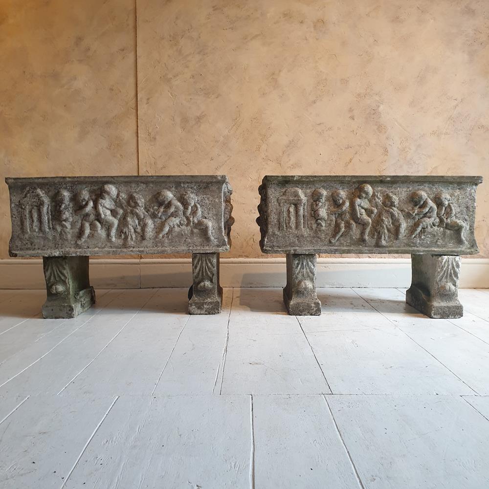 A Pair Of Trough Planters