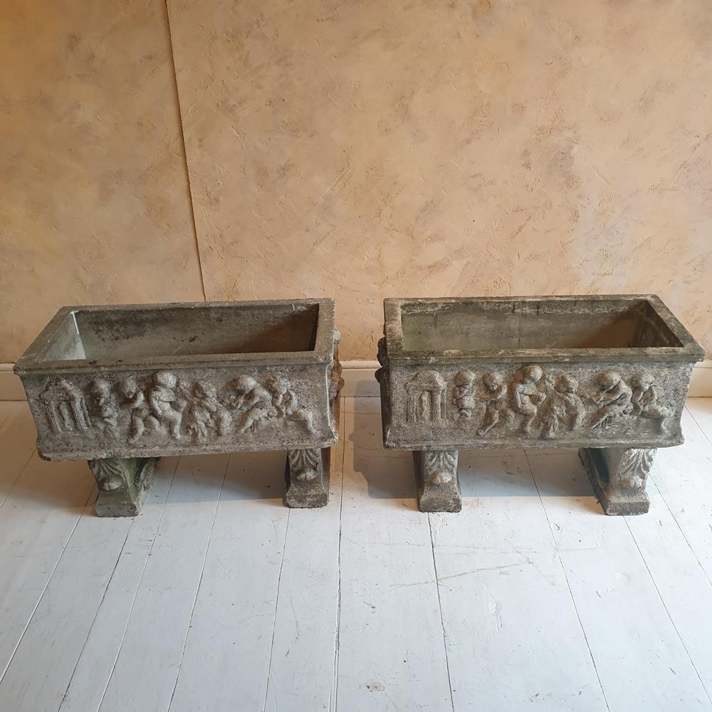 A Pair Of Trough Planters