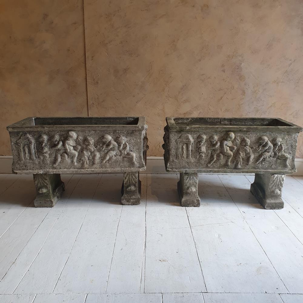 A Pair Of Trough Planters
